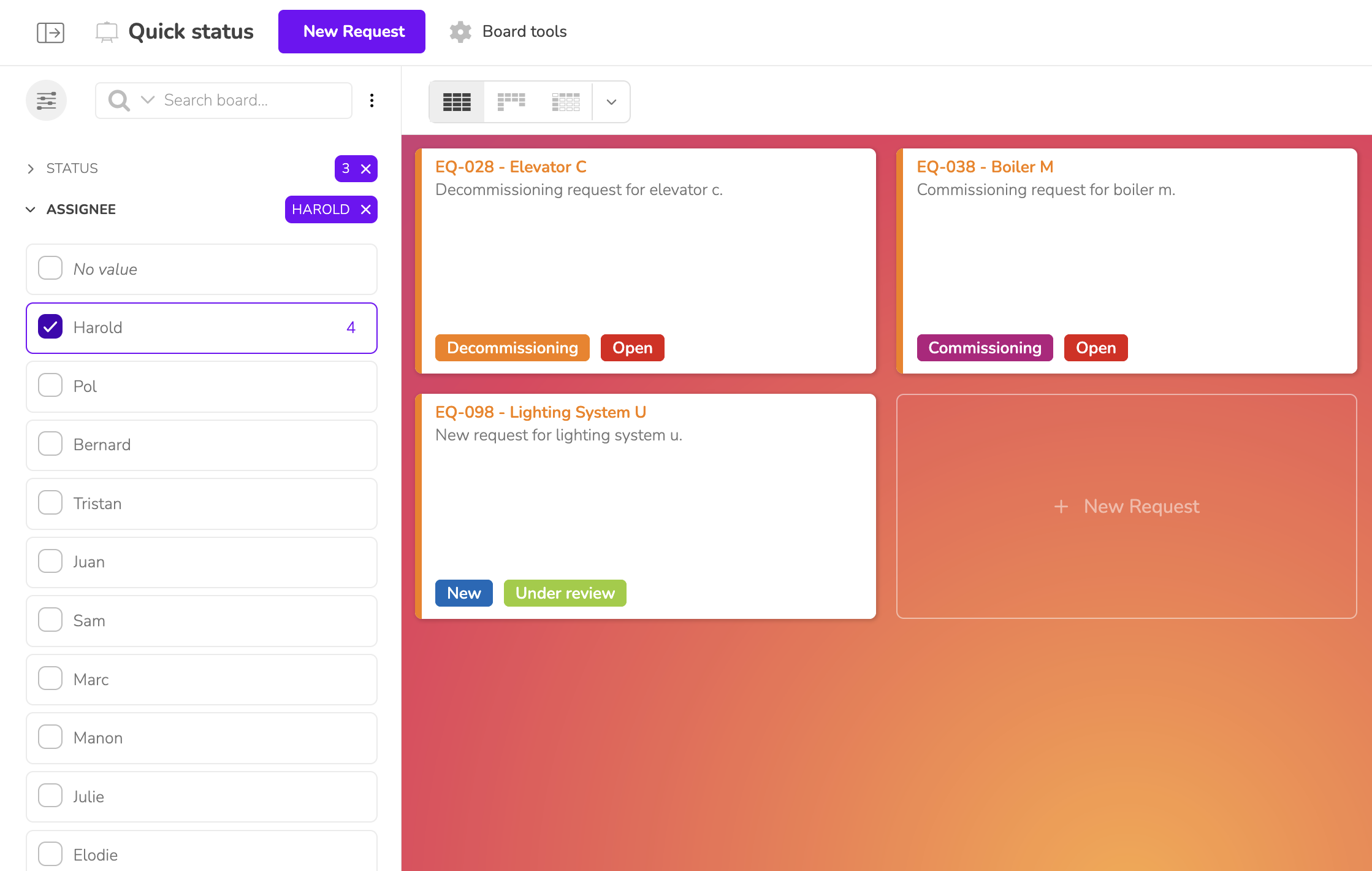 Klaro Cards automatically displays key information on cards based on context. You can always take control and decide what to show.